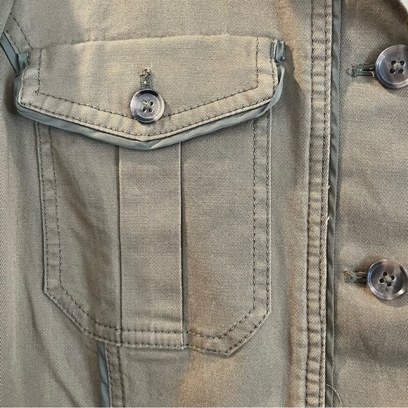 White House Black Market Women's Military Green Field Jacket Size 12 - Picture 3 of 9